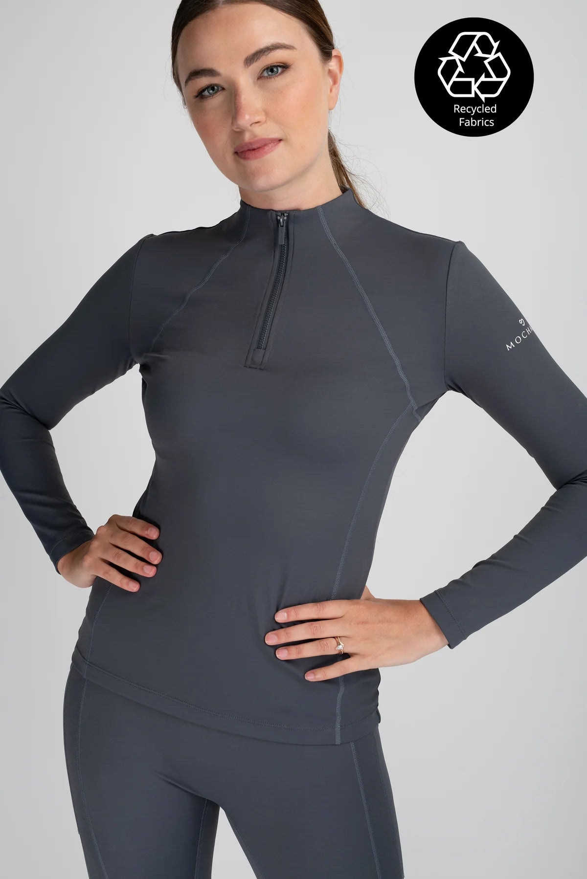 Mochara Baselayer in Charcoal Recycled Fabric