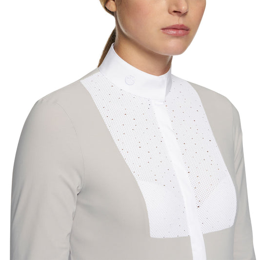 Cavalleria Toscana Womens Long Sleeve Shirt - Light Grey - XS